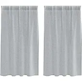 vidaXL Voile Gordijn 2 st Donkergrijs 140 x 140 cm Polyester