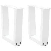 vidaXL Salontafelpoten 2 st V-vormig 50x(30-31,3) cm staal wit