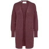 Selected Gebreid vest bourgogne