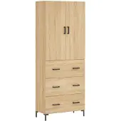 vidaXL Hoge kast 69,5x34x180 cm bewerkt hout sonoma eikenkleurig