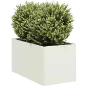 vidaXL Plantenbak 40x80x40 cm koudgewalst staal wit