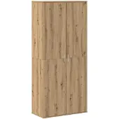 vidaXL Highboard 80 x 39 x 178 cm Bewerkt hout Artisanaal eiken