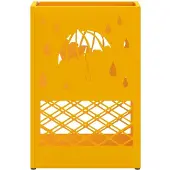 vidaXL Regen Paraplu Stand Mosterdgeel 28 x 12 x 41 cm Staal