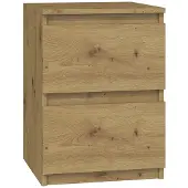 Top E Shop M2 Malwa bedside table 2 drawers Oak Artisan