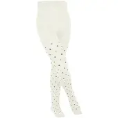 Falke Multidot dun gedessineerd katoen panty kinderen wit - maat 134-146