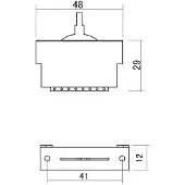 Boston SW-45-W 5-standenschakelaar gesloten model met witte knop