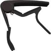 CLX Capo NYL BLK Capo voor Nylon Snaren Zwart met Veermechanisme