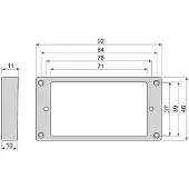 Boston HCS100110BK Humbucker Frame - Zwart, Gebogen en Schuin Ontwerp