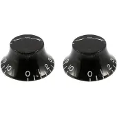 AllParts PK0140023 Zwarte Bellknoppen - Vintage Stijl (2 Stuks)