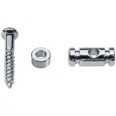 Boston SH-8-C Snarenhouder - Cilinder Model, Chroom, Inclusief Spacer en Schroef