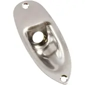 AllParts AP0610001 Nikkel Jackplate voor Stratocaster met Montagebevestigingen