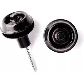 Dunlop SLS1403 Strap Lock Systeem - Zwart, Flush Gemonteerd