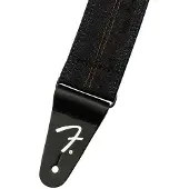 Fender 990638004 Wrangler denim band, gewassen zwart stiksel