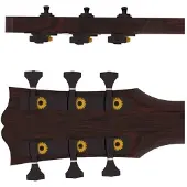 Hipshot HS6K2GN0B Gitaar tuner upgrade kit, 3 + 3 classic, open zwart
