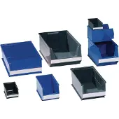 Lockweiler Magazijnbak | L350/300xB210xH145 mm | PE-regeneraat grijs | 14 stuks - 19200314