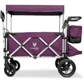 FUXTEC FUXLIFE by CTL950 Bolderkar Premium - Opvouwbaar - Paars | Met Veiligheidsriemen & Zonnedak - Strandkar & Handkar - Max. 75kg