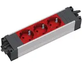 Bachmann trap, aluminium, 3x CEE7/3, rood, GST18