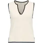Object Gebreide top 'OBJViva' crème / zwart