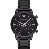 Giorgio Armani Luigi Heren Horloge Zwart AR1895