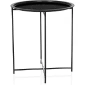 Hjh LIVING Bijzettafel / salontafel / sofatafel ALLRUND metaal zwart