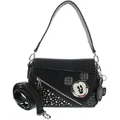 Desigual Schoudertas 'Mickey Studstyle Phuket' rood / zwart / zilver / natuurwit