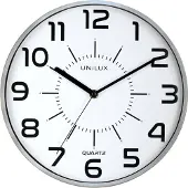 Unilux 400094283 Wandklok/Quartzklok "POP", diameter: 300 mm, zilver