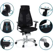 Hjh OFFICE GENIDIA PRO - High end bureaustoel Zwart