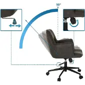 Hjh LIVING Bureaustoel / draaistoel SOLAO LIFE stof donkergrijs