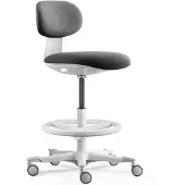 Hjh OFFICE Werkstoel / balie stoel WORK MF2 W Zitting stof / rugleuning stof donkergrijs