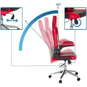 MyBuero Gaming stoel / bureaustoel GAME SPORT PRO kunstleer zwart/rood
