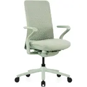 Hjh OFFICE Bureaustoel / draaistoel VERVIO Rugleuning 3D-netstof / zitting stof salie
