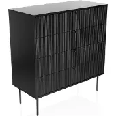 Hjh LIVING Ladekast KARBY K 90x40x95 cm 4 laden zwart