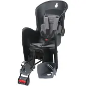 Polisport Porte bebe-siege enfant arriere inclinable a fixer sur cadre bilby rs noir coussin gris (9 a 22kgs) homologue en 14344
