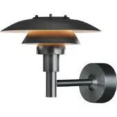 Louis Poulsen Wandlampe , Zwart, Terras, Aluminium