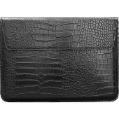 Mobigear Laptophoes geschikt voor Laptop | Envelope Croco Sleeve 11 inch Laptop hoes - Zwart