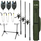 FISH-XPRO Karpfenrute XXL Karpfenset "Carp Improve Pro" Set mit 3 Angelruten, , Freilaufrollen