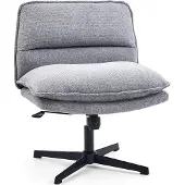 Hjh LIVING Draaistoel Schneidersitz / Loungefauteuil Criss Cross 20 Stof donkergrijs