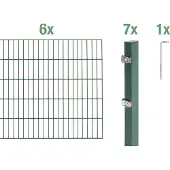 Alberts Dubbelstaafmat hekwerk Basisset Hoogte: 80 - 160 cm, totale lengte: 4 - 30 m, voor plaatsing in beton (set)