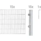 Alberts Dubbelstaafmat hekwerk Basisset Hoogte: 80 - 160 cm, totale lengte: 4 - 30 m, voor plaatsing in beton (set)
