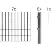 Alberts Dubbelstaafmat hekwerk Basisset Hoogte: 80 - 160 cm, totale lengte: 4 - 30 m, voor plaatsing in beton (set)