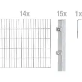 Alberts Dubbelstaafmat hekwerk Basisset Hoogte: 80 - 160 cm, totale lengte: 4 - 30 m, voor plaatsing in beton (set)