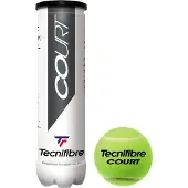 Tecnifibre Court Tennisbal - Gasgevuld - 4 Ballen - Geel