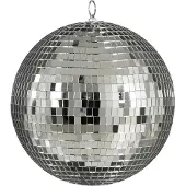 Mica Decorations Kerst Discobal Ø25 cm - Kerstballen Spiegelbal met Haakje - Kerstversiering voor Binnen - Kerstboomversiering met Spiegelend Effect - Ø25 cm - Zilver