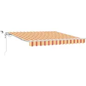 vidaXL Uitschuifbare luifel Geel en Oranje 300 x 250 cm Polyester