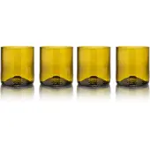 Rebottled Short Tumbler 4-pack glazen set - Amber