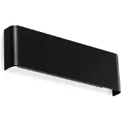 Ideal Lux LED-wandlamp Delta, zwart, Woon-/ Eetkamer, Aluminium, Modern, LED wandlamp