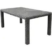 AVH-Collectie Bergamo dining tuintafel 180x100xH78 cm wit grijs
