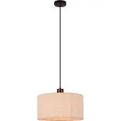 Olucia - LOULOU - Hanglamp - Beige / Zwart - Vorm: Rond