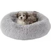 Mersjo Serie - Pluche Ronde Dierenbed - 60cm - Grijs