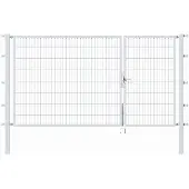 Alberts 646561 Dubbele poort Flexo met toebehoren, thermisch verzinkt, breedte 100 + 200 cm, hoogte 160 cm